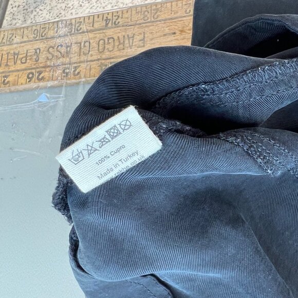 Rakha Pants Size Medium Cupro Wide Leg Trouser  Silky High Rise Light Black - Picture 4 of 6